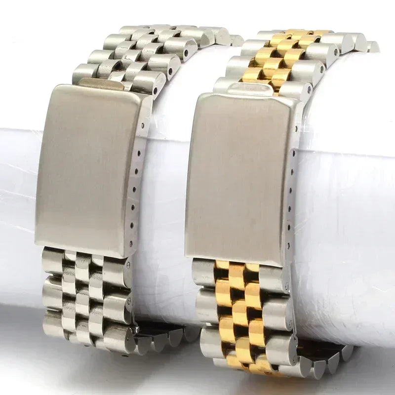 Luxury Curved End Watch Band for Rolex DATEJUST Jubilee Stainless Steel Bracelet Accessories 18mm 19mm 20mm 21mm Metal Belt