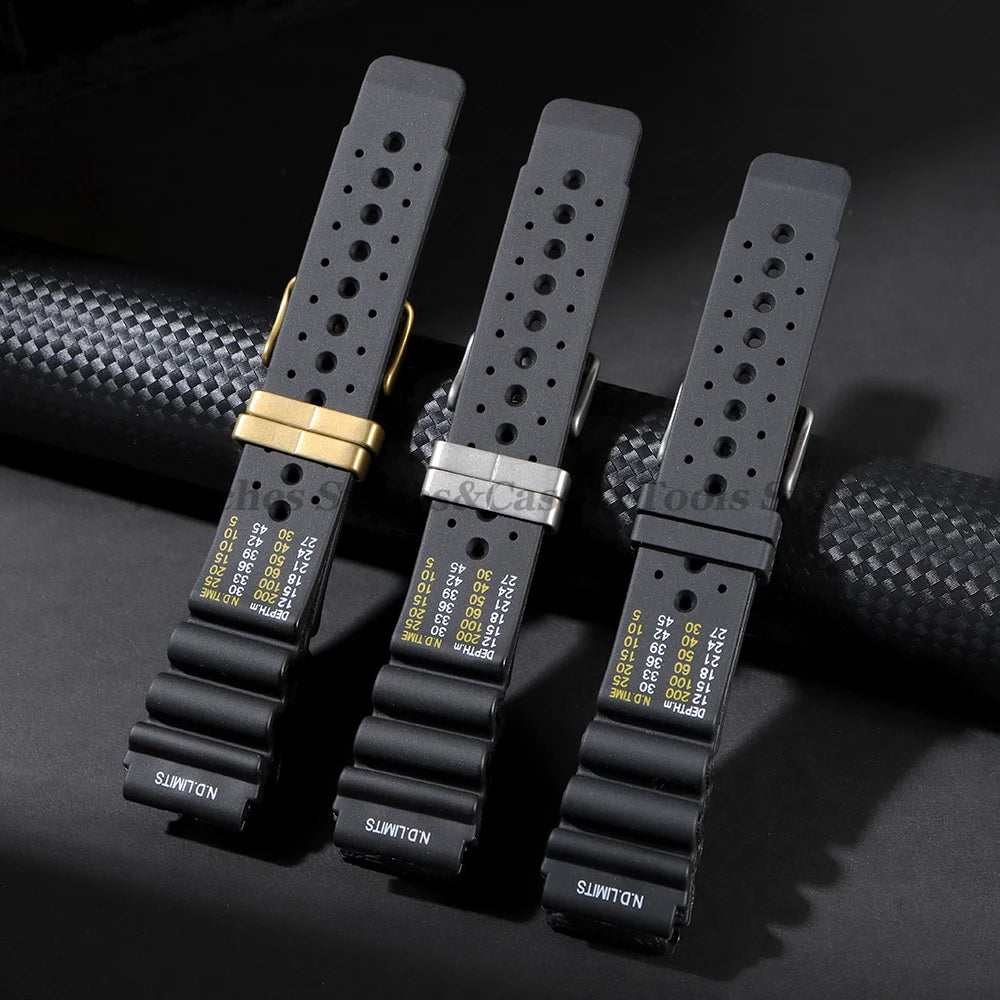 ND Limits Diver Watchband for Seiko for Rolex for Citizen Resin Wristband Men's Women High Quality Bracelet 20mm 22mm 24mm Strap