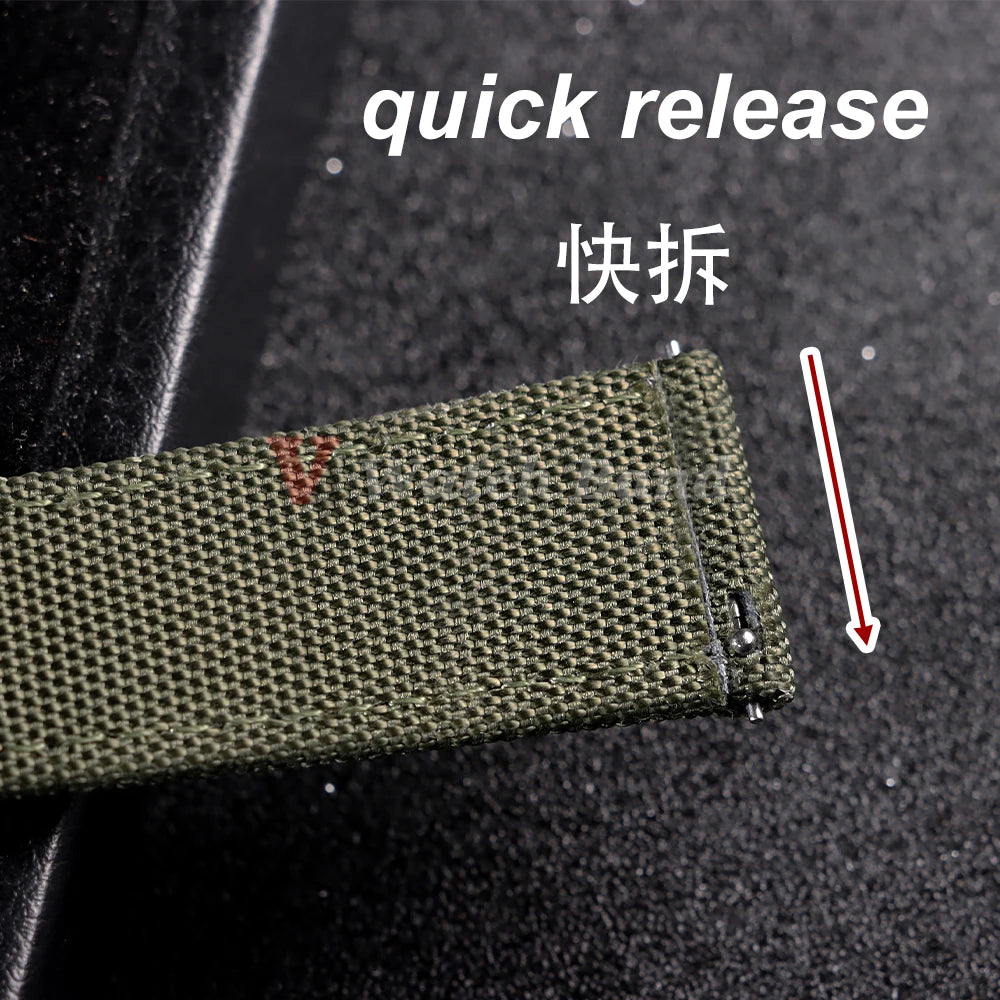 20mm 22mm Nylon Watch Band for Seiko Army Military Canvas Woven Nylon Strap Quick Release Wristband Men's Sport Watch Bands