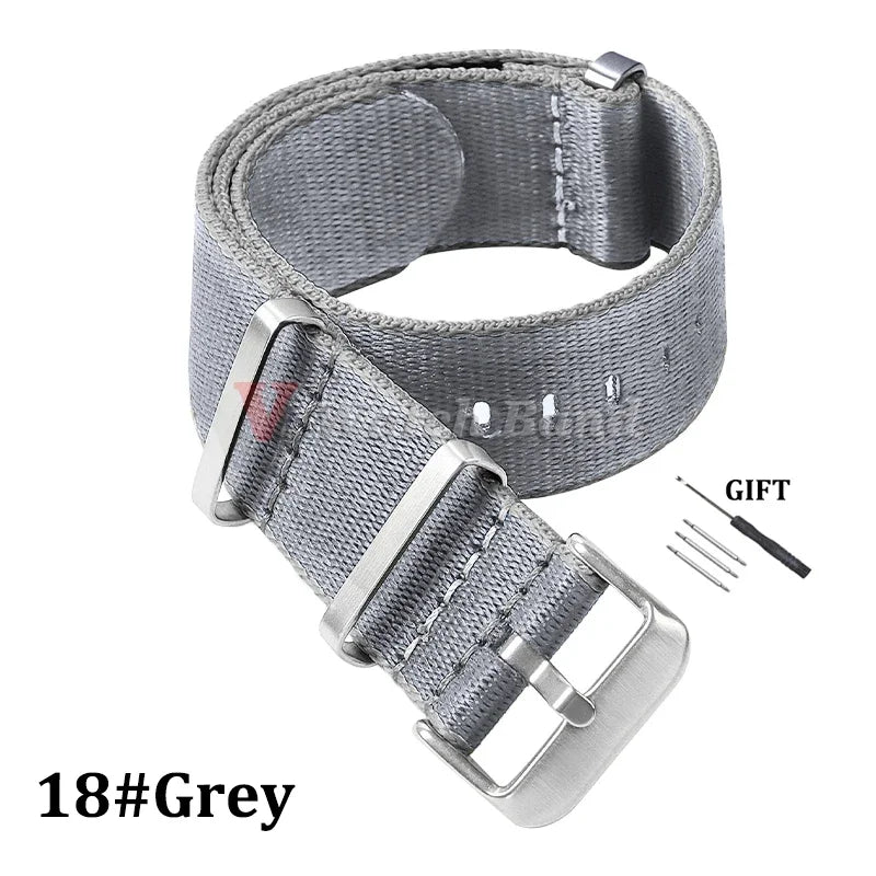Nylon Strap for Omega Seamaster 007 20mm 22mm Soft Nylon Bracelet for Seiko Wristband Military Watchband for Samsung Watch 3/4/5