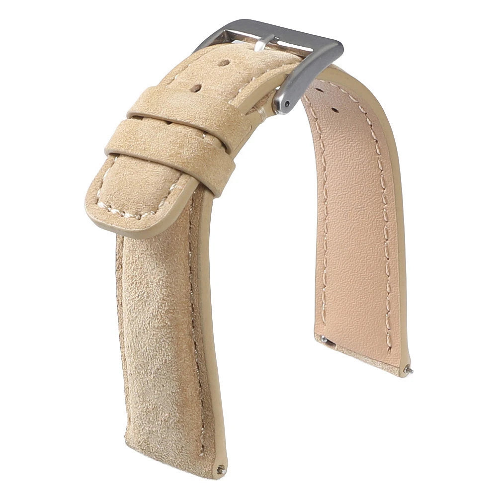 18mm 20mm 22mm Vintage Suede Cowhide Watch Strap Handmade Watch Band Gray Brown Black Quick Release Bracelet for Men Wome