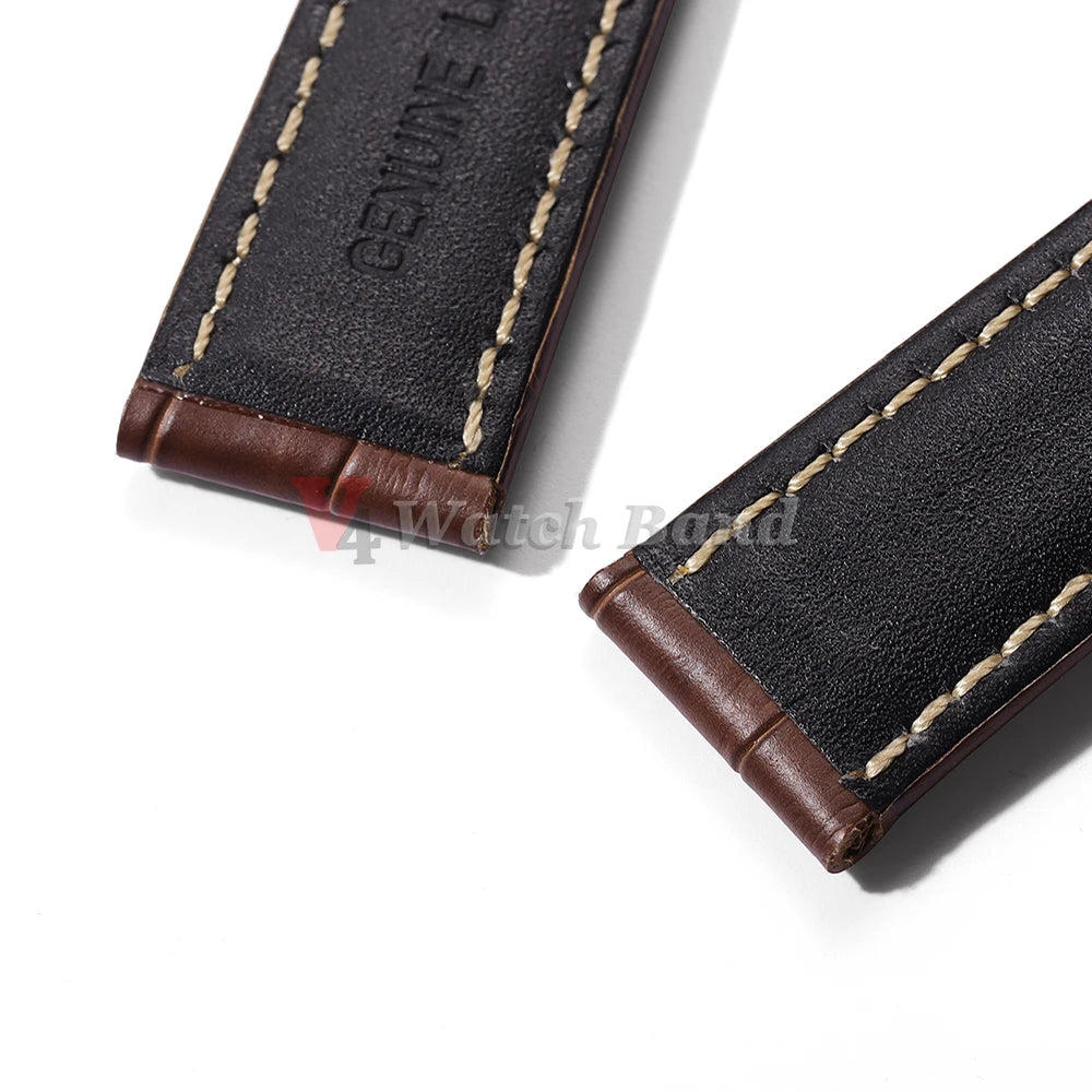 Genuine Leather Watch Band Bracelet 20mm 22mm 24mm 26mm for Panerai Cowhide Vintage Watchband for Samsung Galaxy Watch 3 4 Strap