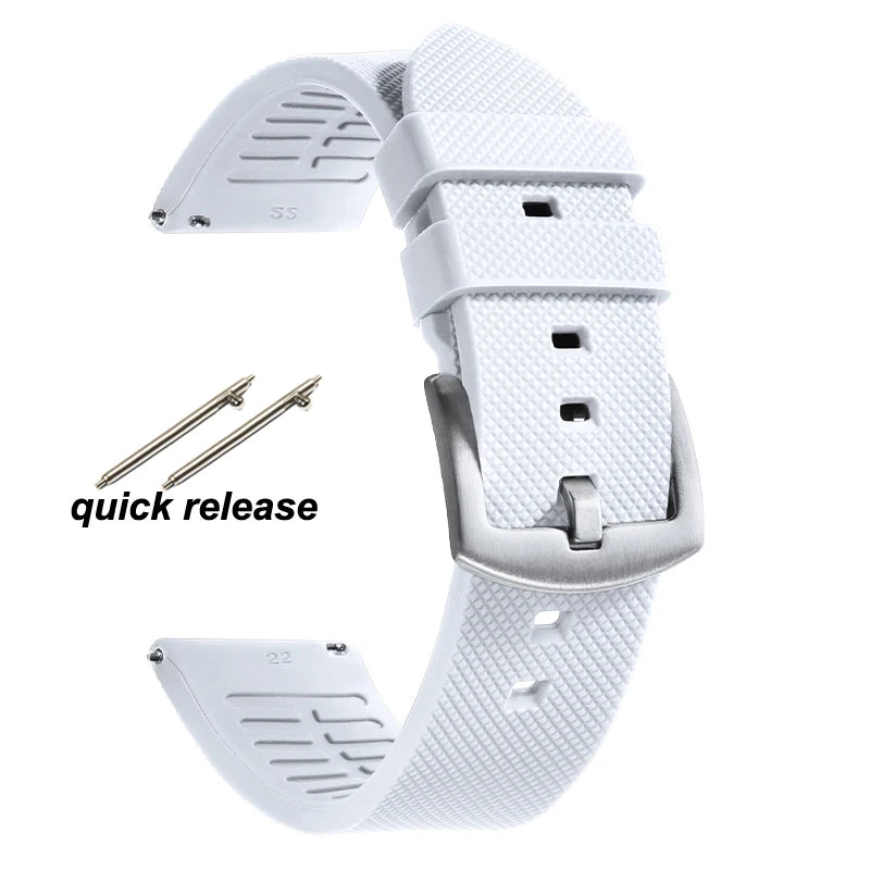 Classic Tropical  FKM Rubber Watch Strap for Seiko 20mm 22mm Watchband for Oris Wristbelt for Fossil Replaement Bracelet Belt