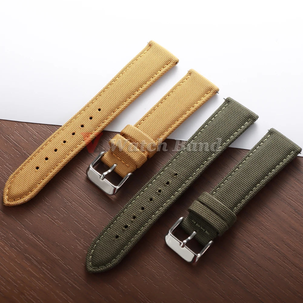 Sailcloth Strap for Omega Genuine Sailcloth Watch Band Premium Two Sided Nylon Quick Release Bracelet 20mm 22mm Sport Wristbelt
