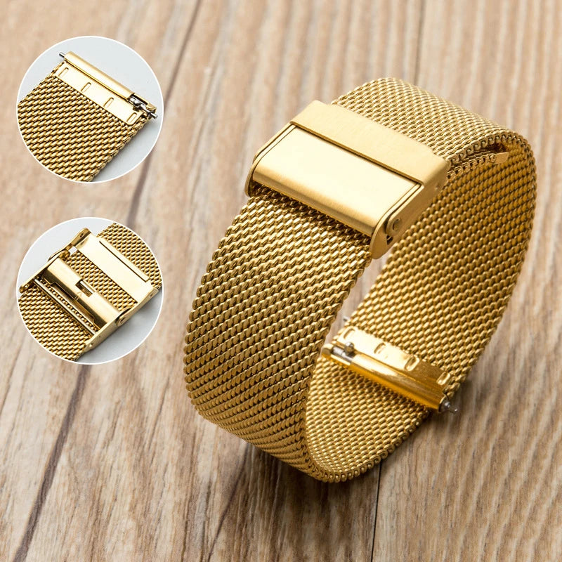 0.6MM Mesh Watch Strap for Seiko for DW Watch Steel Milanese Strap 12 13 14 15 16 17 18 19 20 21 22 24mm Men Women Watch Band