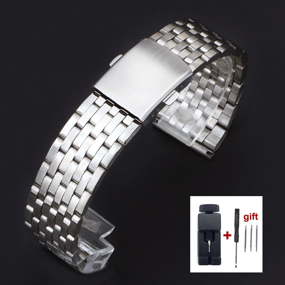 Steel Watch Band for Samsung Galaxy Watch 7/FE/6/5 Pro/4/Classic 18mm 20mm 22mm Metal Bracelet Amazfit GTS-GTR-4-3-2e-mini Strap