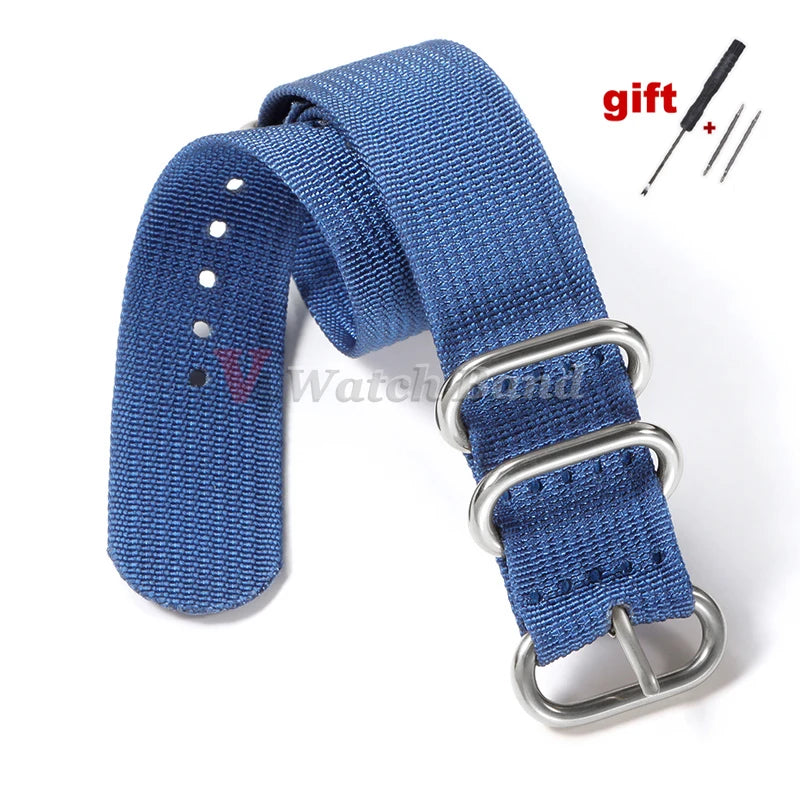 High Quality Durable Nylon Watch Band for Omega 20 22 24 18mm Strap for Seiko Military Casual Belts Army Sport Bracelet Replace