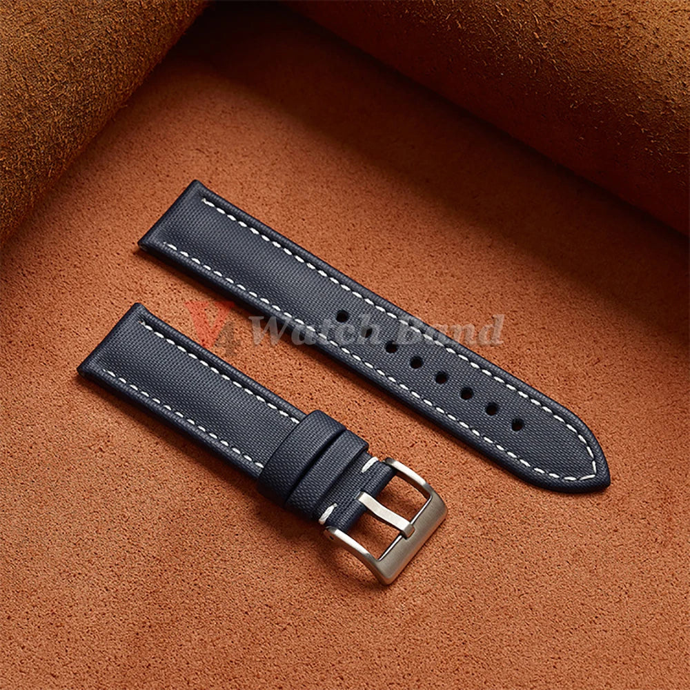 Premium Sailcloth Strap 18mm 19mm 21mm for Omega for Rolex Watch Band Durable Nylon Bracelet 20mm 22mm Quick Release Wristbelt