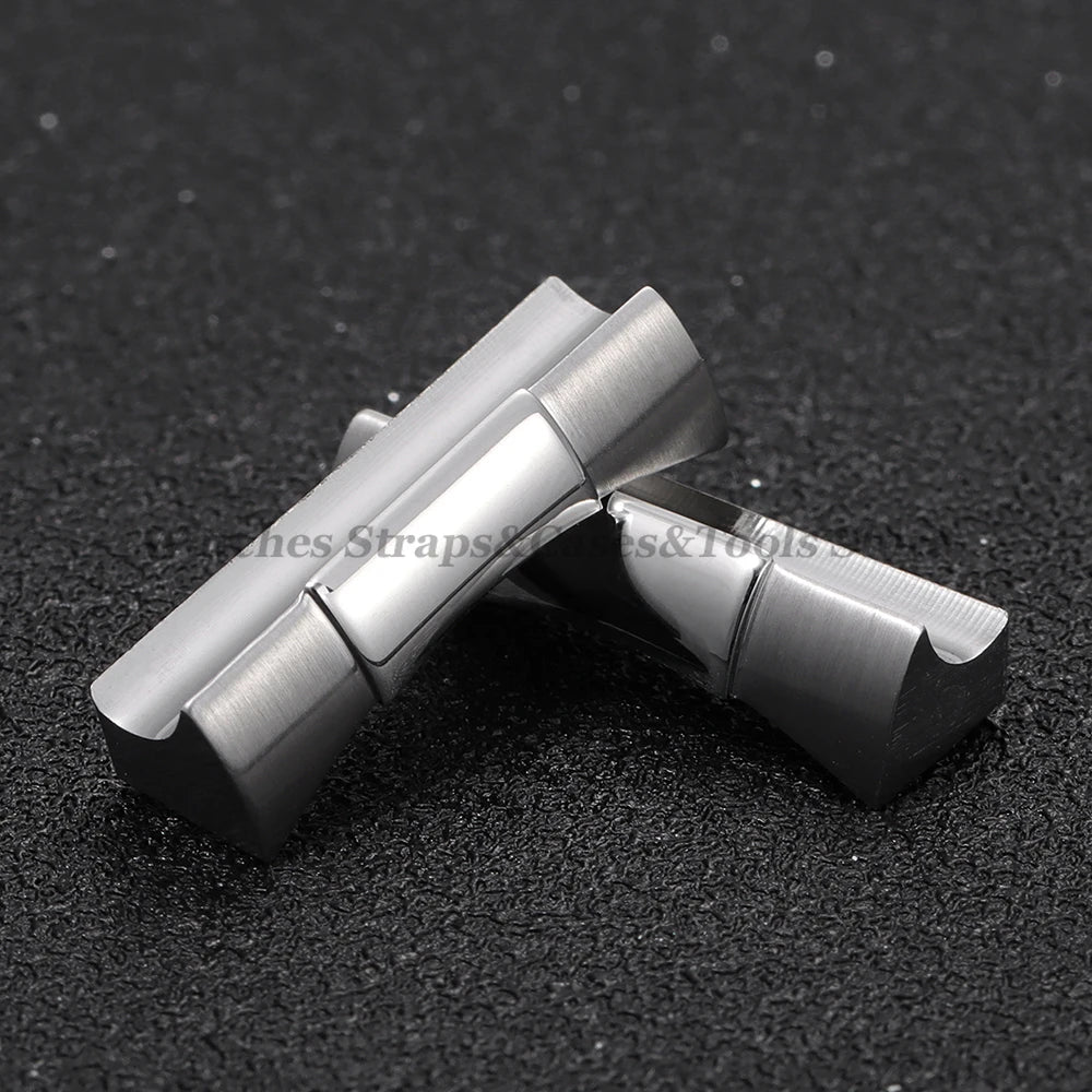 A Pair Solid Curved End Link 20mm for Rolex for Submariner for Daytona 116503 Water Ghost Rubber Watch Strap Seamless Connection