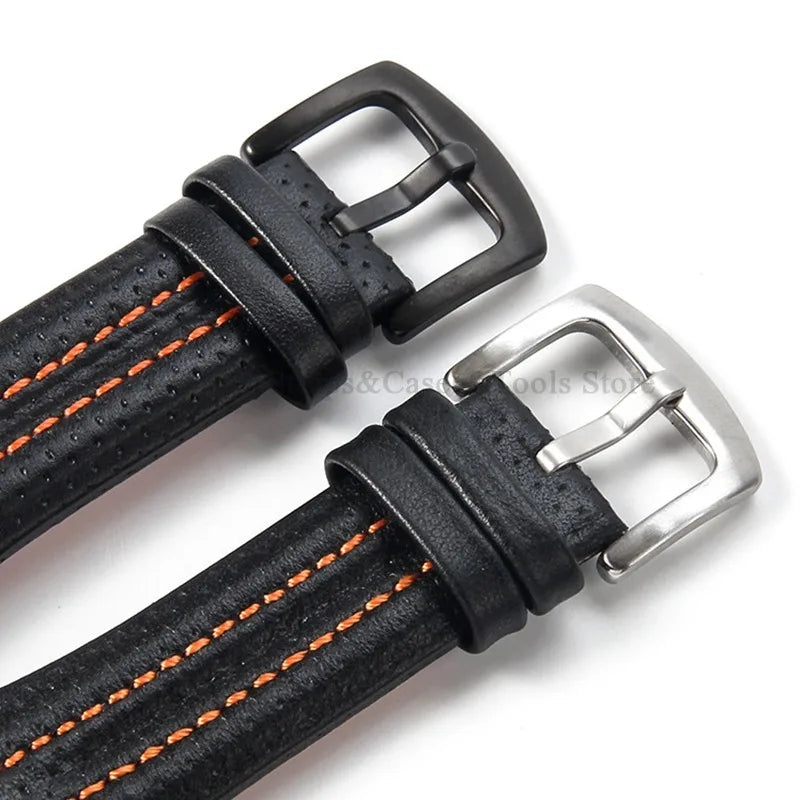 Genuine Leather Watch Strap 15mmx27mm for Seiko SNL017P1 SNL029P2 SNA595P2 SNL021P1 Wristband Sport Bracelets Watch Accessories