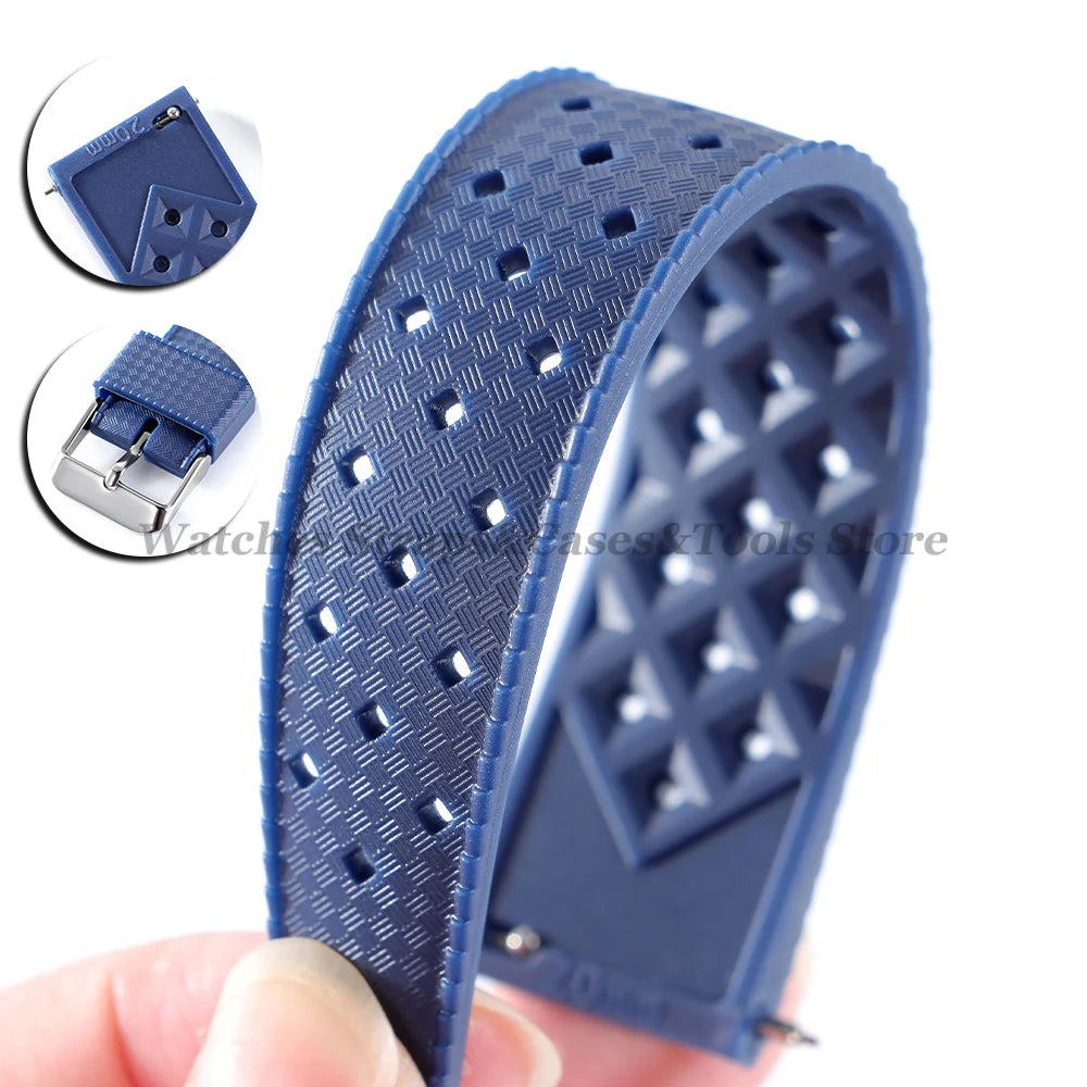 20mm 22mm Tropical Silicone Strap for Oris for Seiko Diving Sport Watchband for Huawei Watch GT5/GT4 Men Women Sport Smart Bands