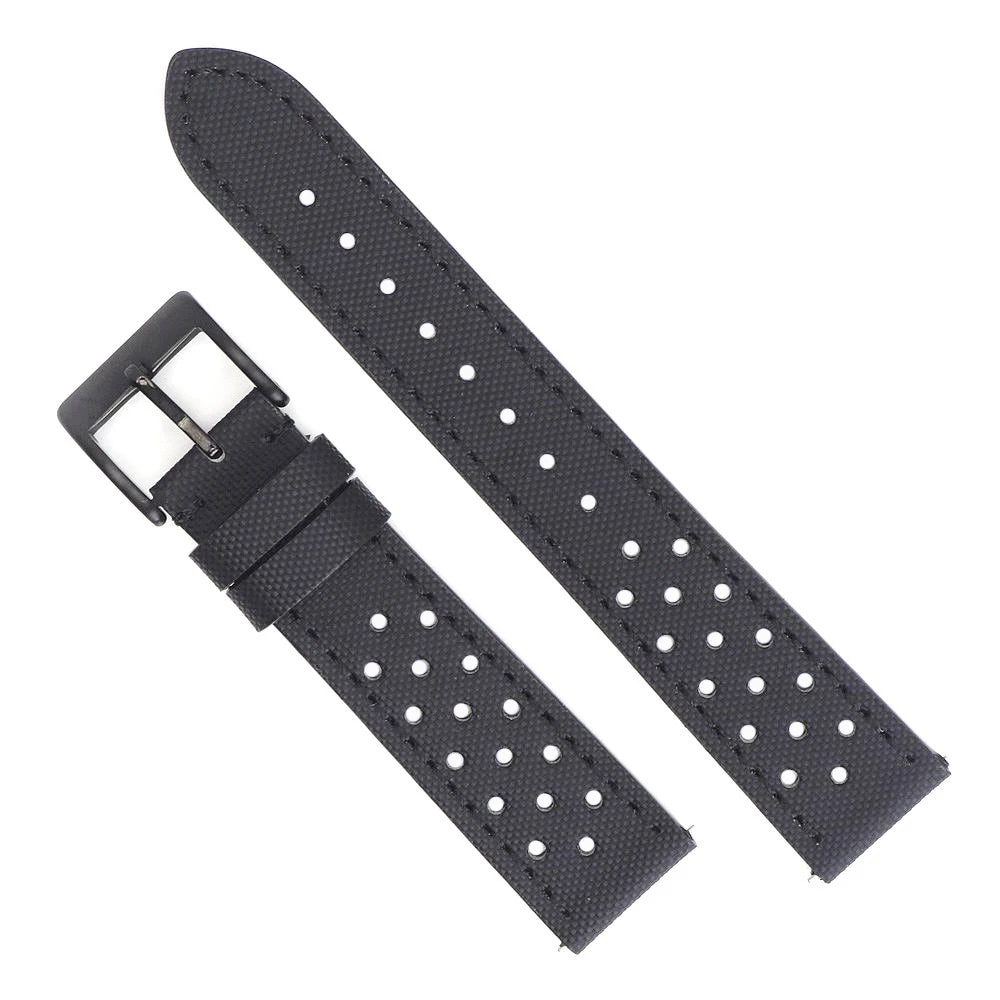 18mm 19mm 20mm 22mm Premium Sailcloth Watch Strap Rally Racing Watch Strap Quick Release Perforated Breathable Watchband for Men