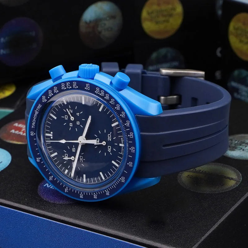 New 20mm for Moonswatch Rubber Watch Strap Curved End For Omega Joint Constellation Watchband Men Waterproof Sports Watch Band