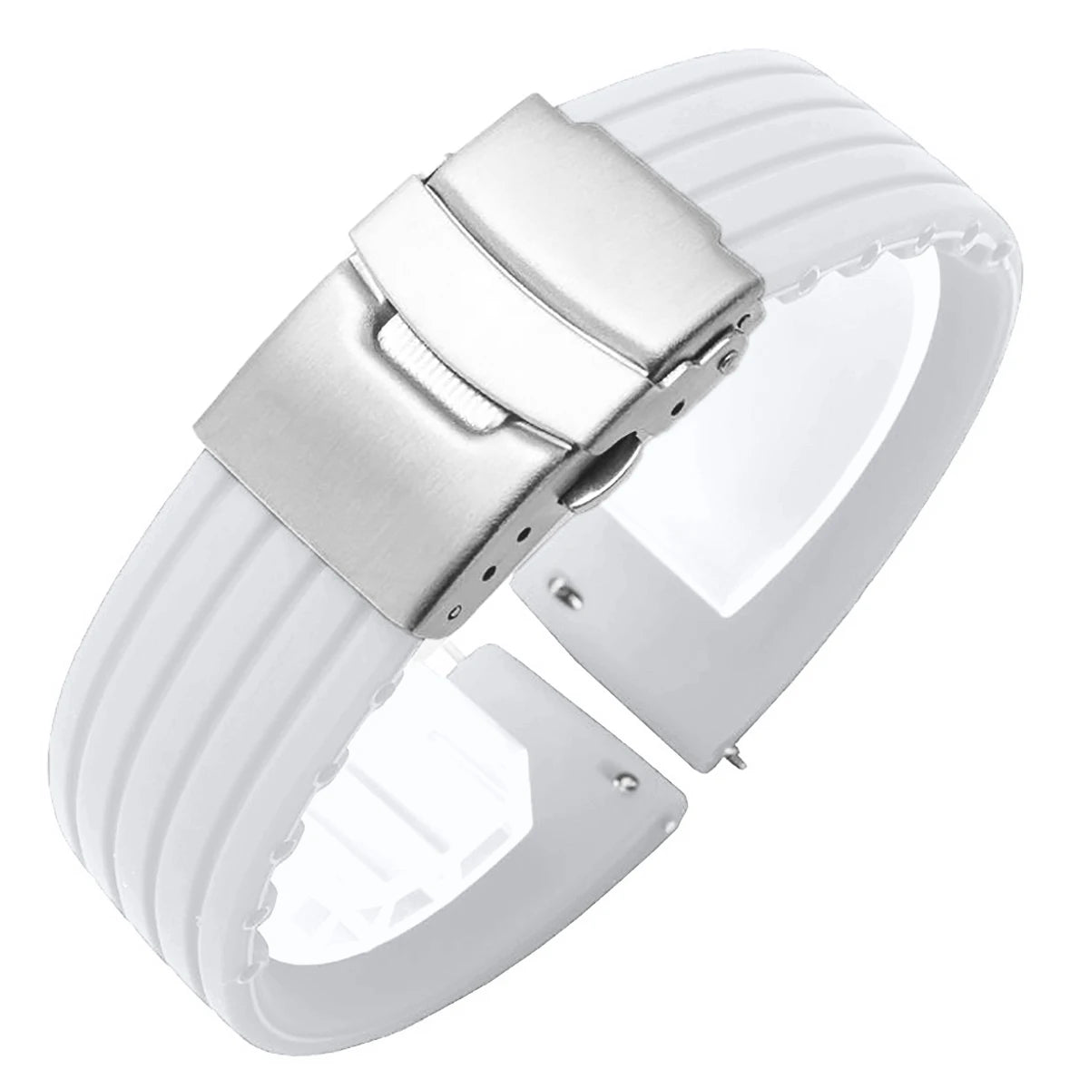 Watch Band For Seiko 18/20/22/24mm Tire Pattern Silicone Straps Rubber Universal Bracelet Quick Release Bracelet for Women Men