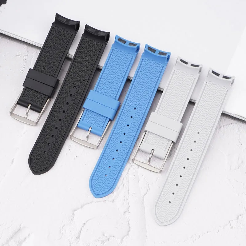 New 20mm for Moonswatch Rubber Watch Strap Curved End For Omega Joint Constellation Watchband Men Waterproof Sports Watch Band