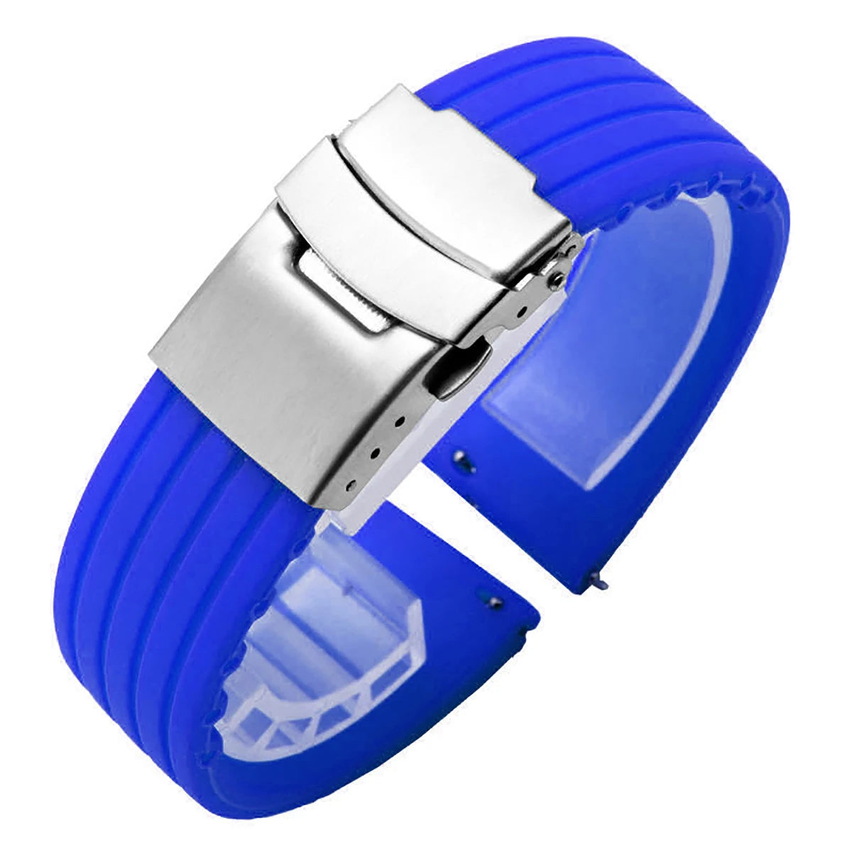 Watch Band For Seiko 18/20/22/24mm Tire Pattern Silicone Straps Rubber Universal Bracelet Quick Release Bracelet for Women Men