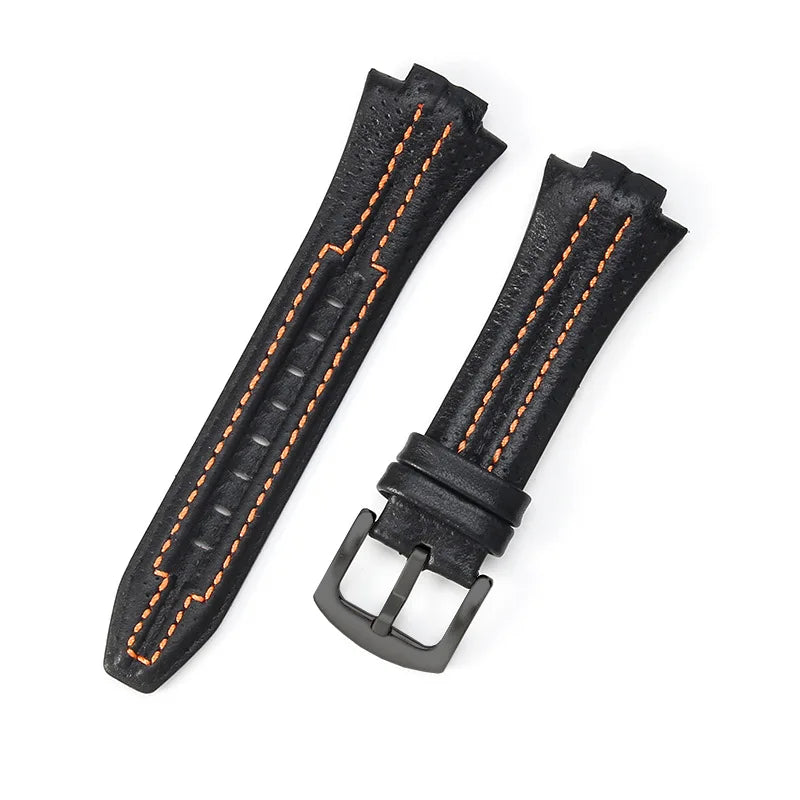Watch Straps for Seiko Sportura Genuine Leather Watchband 15X27MM Men Sport Watch Bracelet SNL029P2 SNL021P1 SNA595P2 SNL017P1