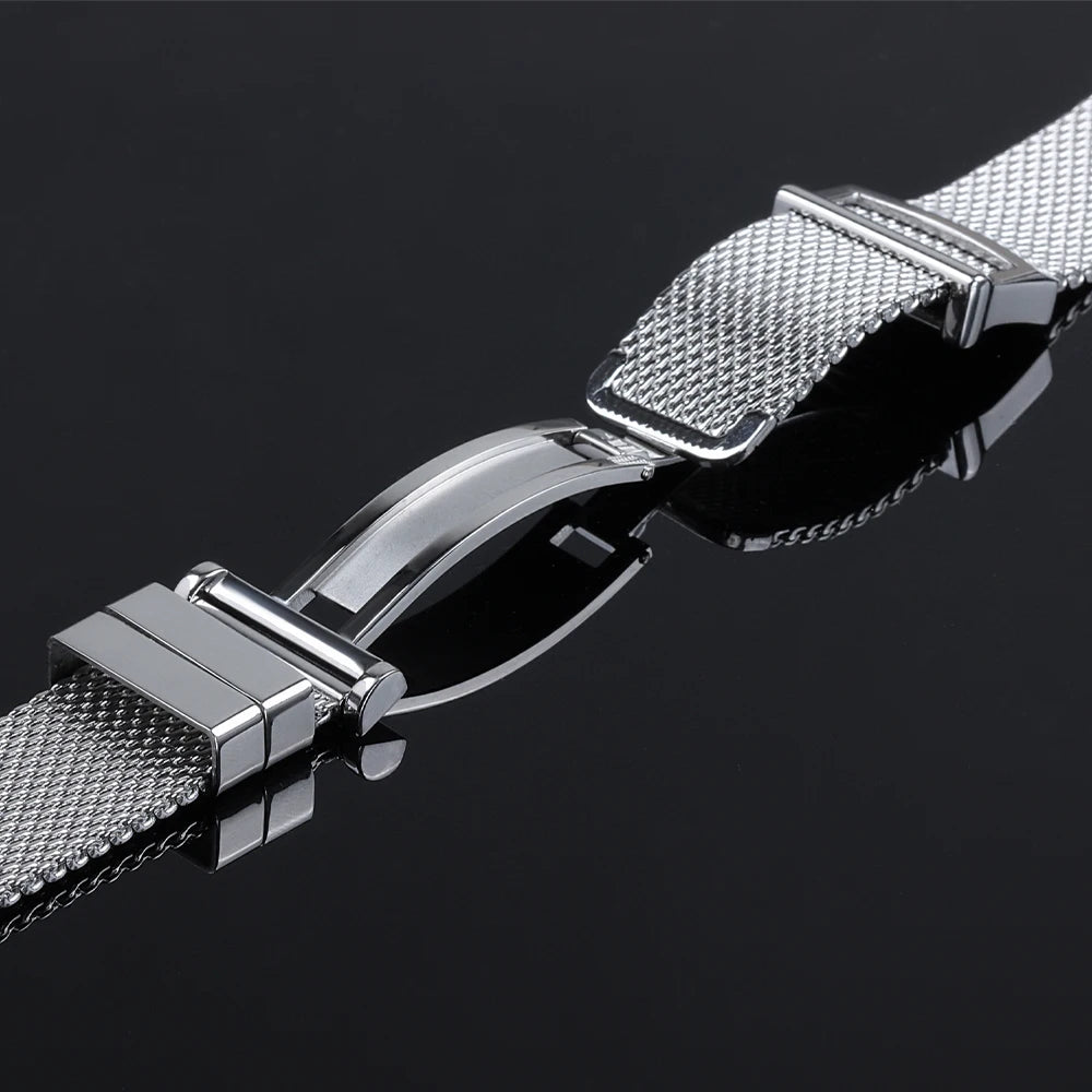 1.0mm Milanese Metal Band for IWC Bracelet for Seiko Mesh Watch Strap for DW 3mm Thickness  20mm 22mm Stainless Steel Wristband