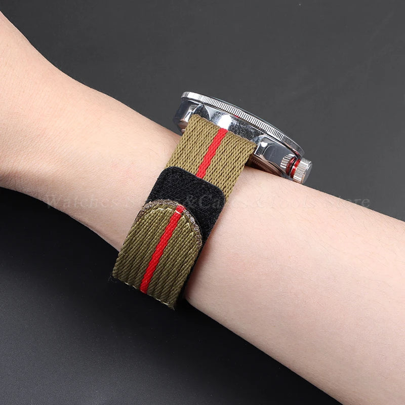 20mm 22mm Nylon Watch Strap for Tudor for Military Men's Sport Wrist Band for Seiko for Rolex Bracelet Replacement Canvas Bands