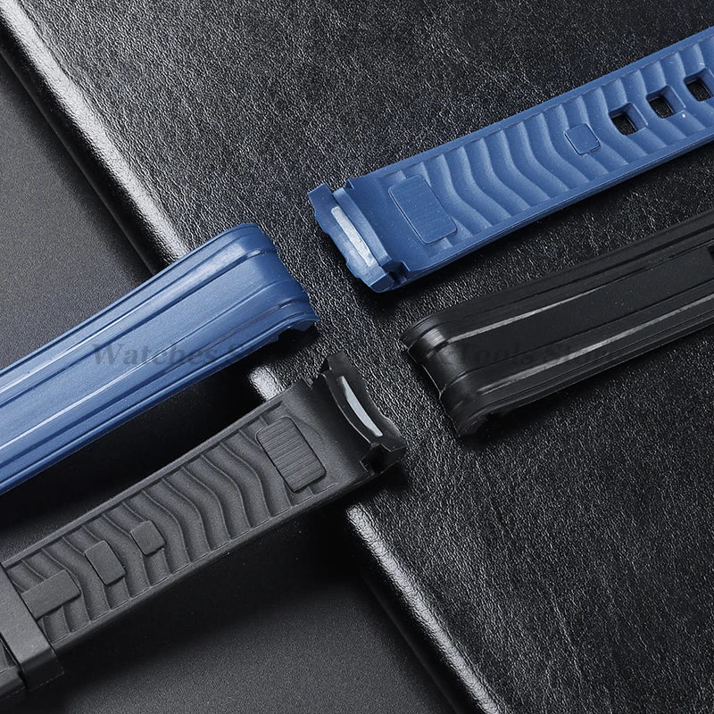 Soft Rubber Watch Strap 20mm Curved End for Omega for Seamaster 300 Silicone Waterproof Diving MenWomen Sport Watchband Bracelet