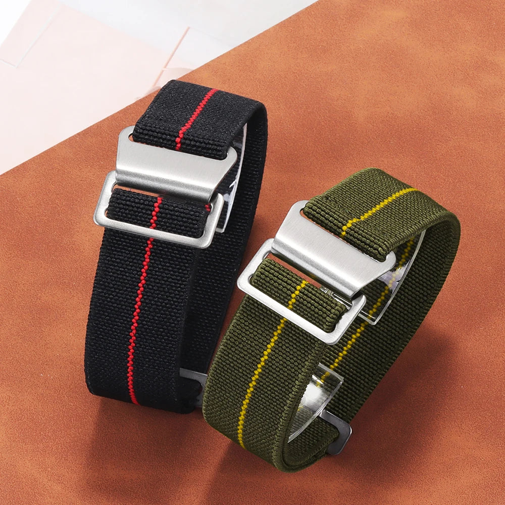 Elastic Nylon Band for Seiko for Rolex for Water Ghost for Tudor for Omega Watchband Sport Bracelet  20mm 22mm Parachute Strap