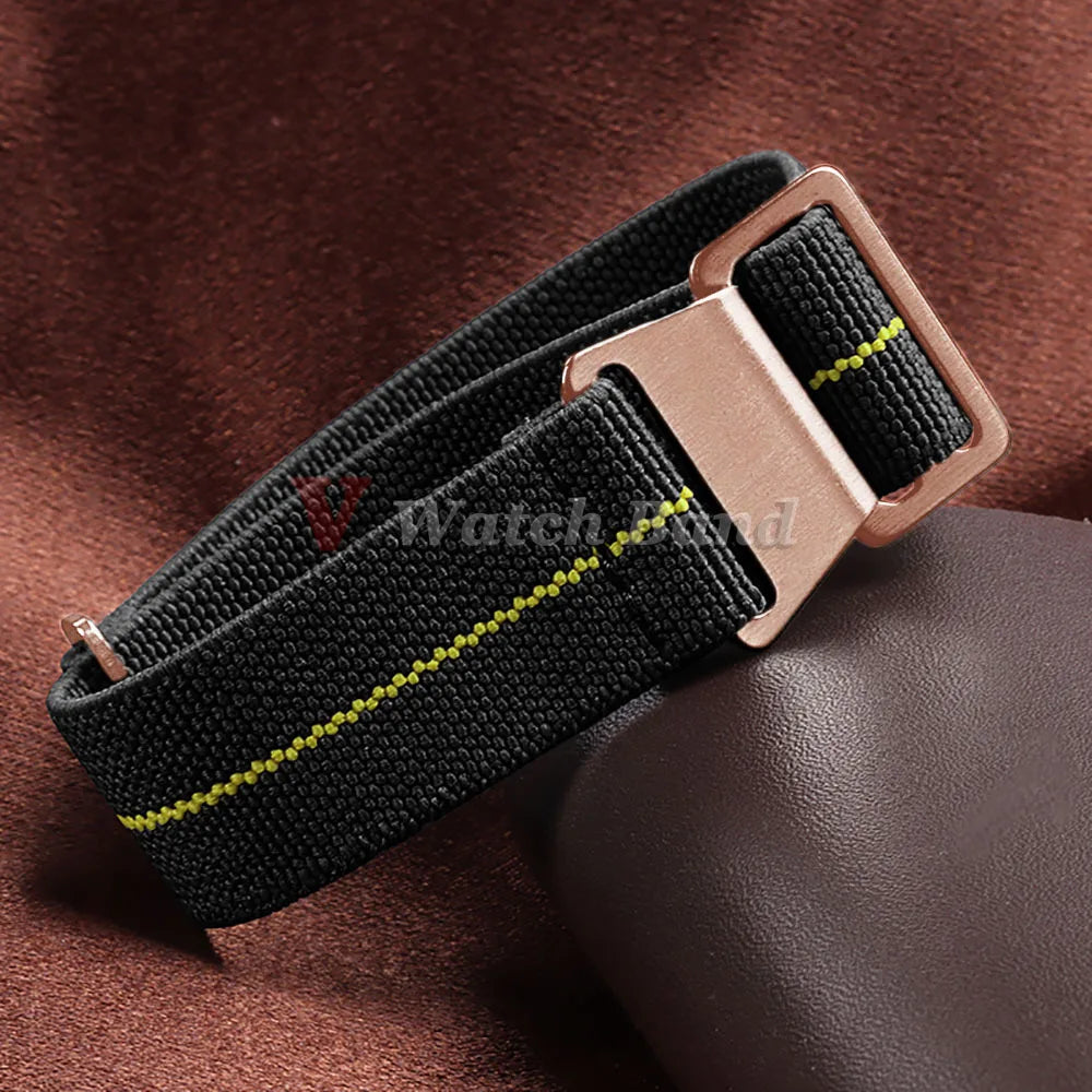 18mm 20mm 22mm Nylon Watchbands 60s French Troops Parachute Bag Elastic Bracelet Man's Universal  Military Seatbelt Reloj Strap
