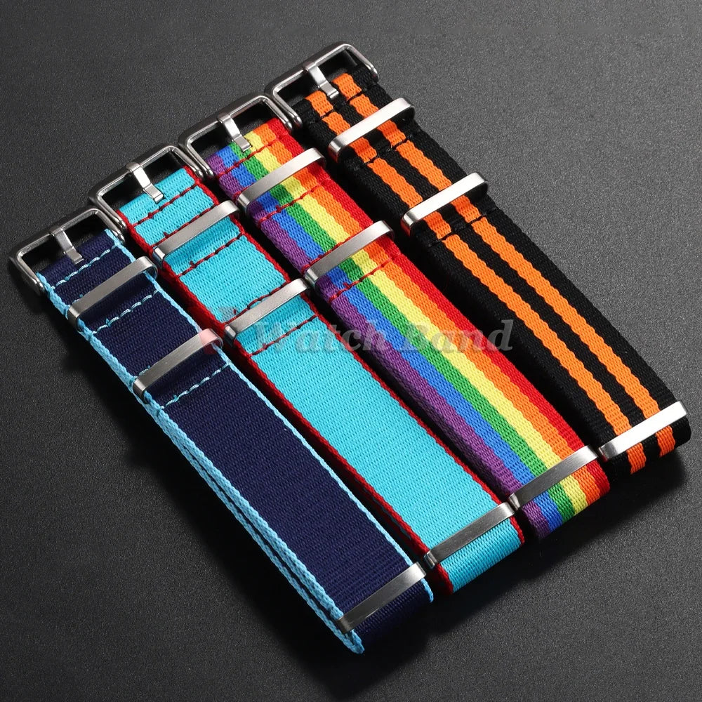 Nylon Strap for Omega Seamaster 007 20mm 22mm Soft Nylon Bracelet for Seiko Wristband Military Watchband for Samsung Watch 3/4/5