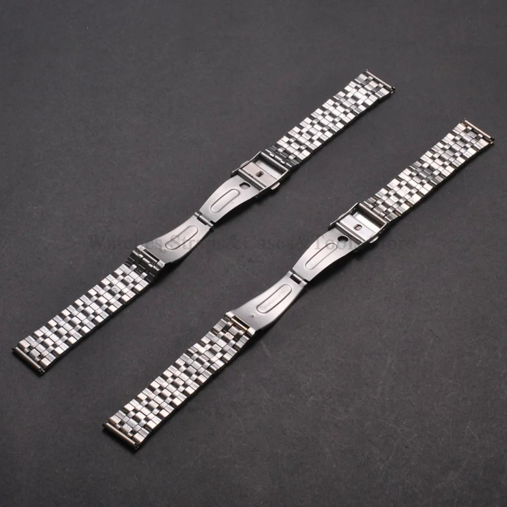 Stainless Steel Watch Strap Folding Buckle Silver Gold Women Men Bracelet 18mm 20mm 22mm for Huawei Watch Gt3/Gt4 46mm Wristband