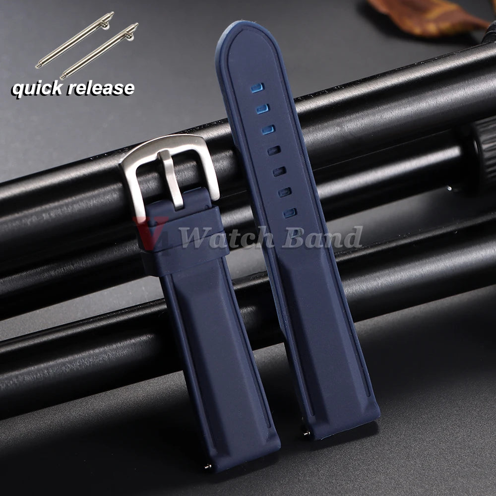 Silicone Watch Band Rubber Watch Strap 18mm 20mm 22mm 24mm Watch Strap Watch Replacement Watchband for Oris Seiko for Citizen