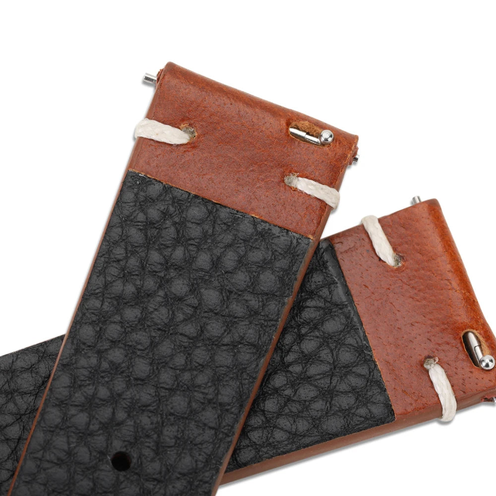 Vintage Genuine 18mm 19mm 20mm 22mm Oil Wax Leather Watch Strap Watchbands for Seiko for Samsung Galaxy Band Bracelet For Men