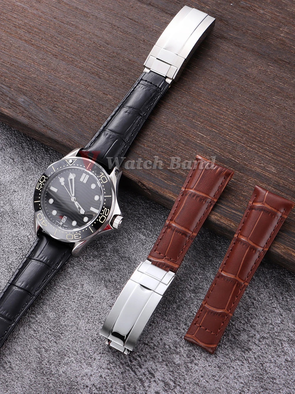 20mm Watch Band for Rolex SUBMARINER Yacht-Master DAYTONA GMT Cowhide Leather Men Strap Waterproof Wrist Belt Watch Accessories
