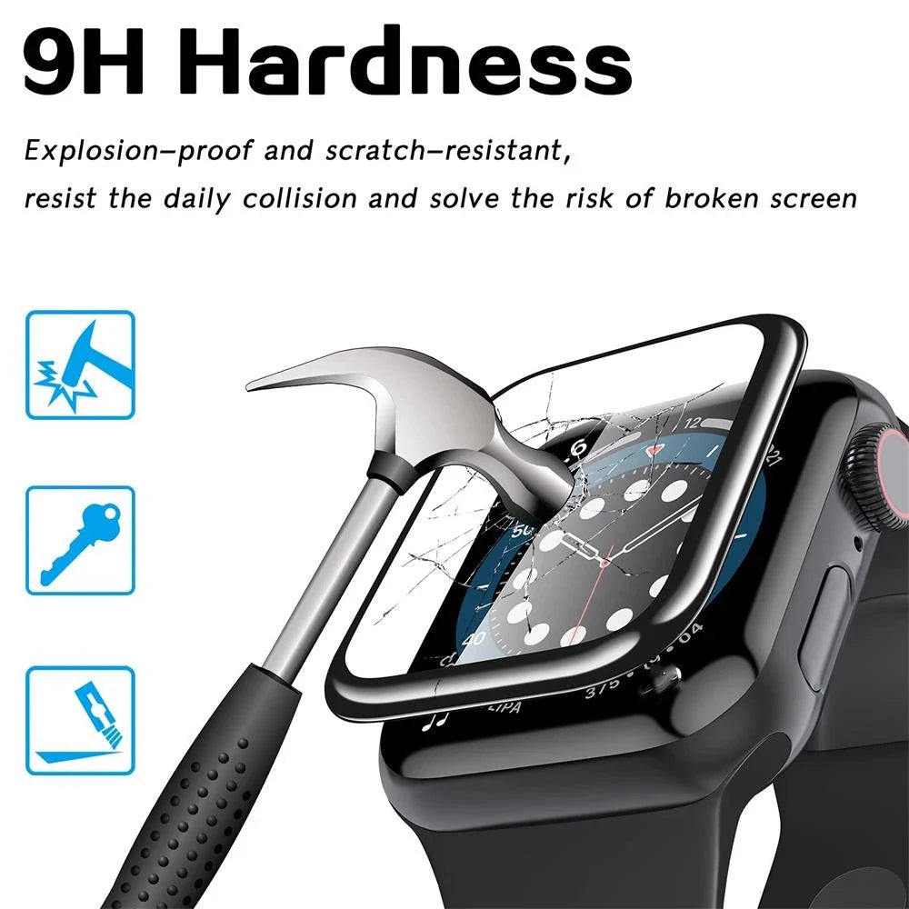 HD Soft Glass For Apple Watch 46mm 42mm Clear Screen Protector Films For Iwatch Series 10 Ultra 49mm 45/41mm Hydrogel Film