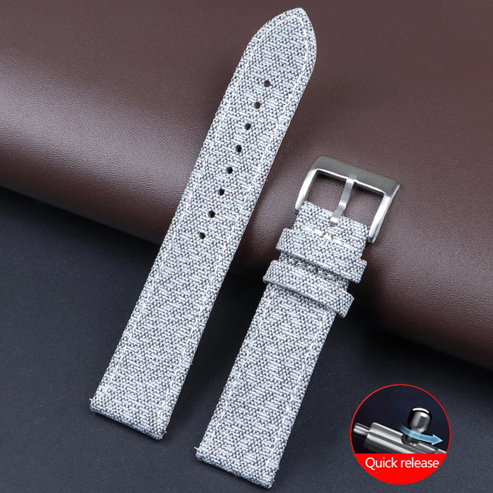 Fashion Nylon Watch Band for Omega Strap for Seiko Sport Vintage 20mm 22mm Watchband Army Sport Bracelet for Smartwatch