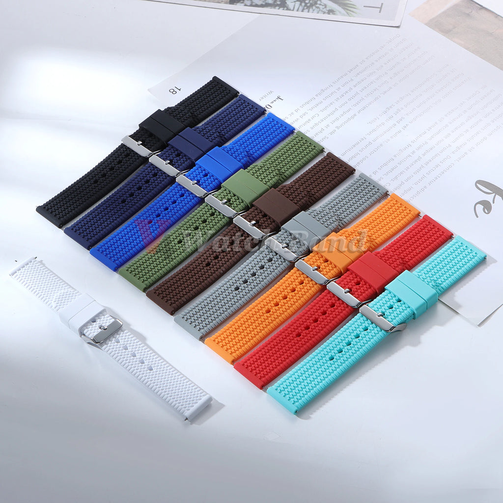 18mm 20mm 22mm 24mm Quick Release Silicone Strap for Samsung Galaxy Watch 3 4 5  for Huawei GT2/GT3 Smart Watch Bracelet