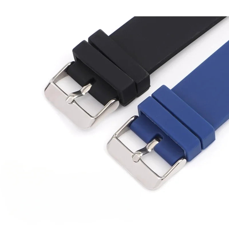 12 14mm 16mm 18mm 20mm 22mm 24mm Silicone Watch Strap Men Women Replace Bracelet Soft Rubber for Seiko for Huawei Watch Gt2/3/4