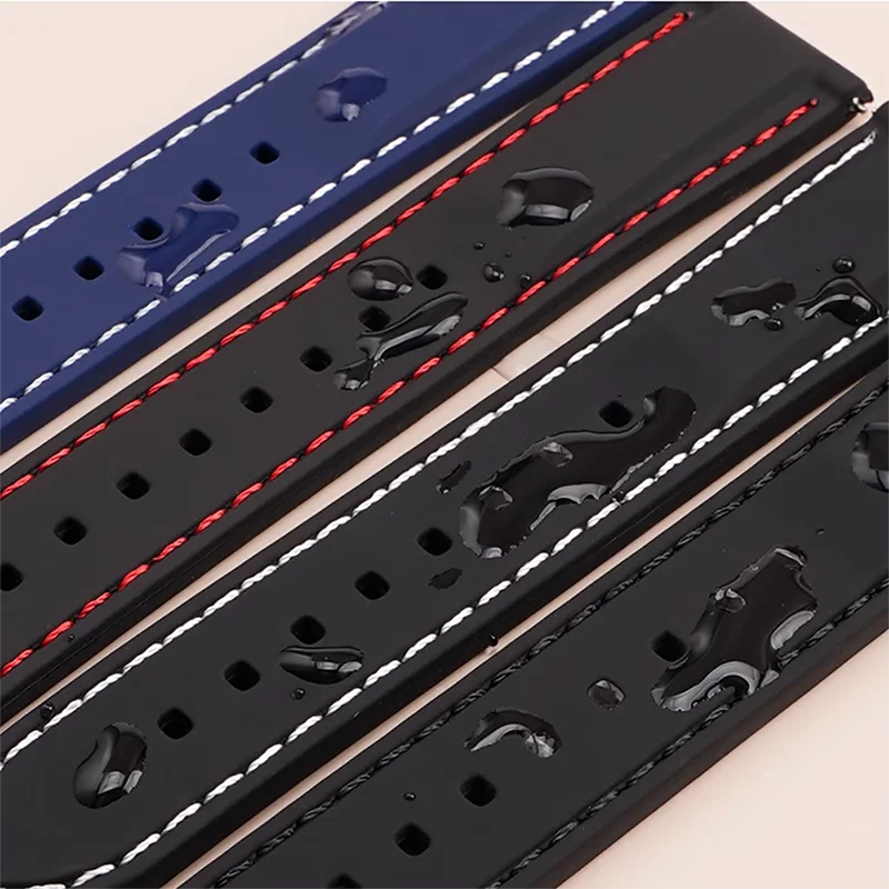 Quick Release Silicone Strap for Seiko 5 skx turtle Men Women Sport Waterproof Watch Band 18mm 20mm 22mm 24mm Butterfly Buckle