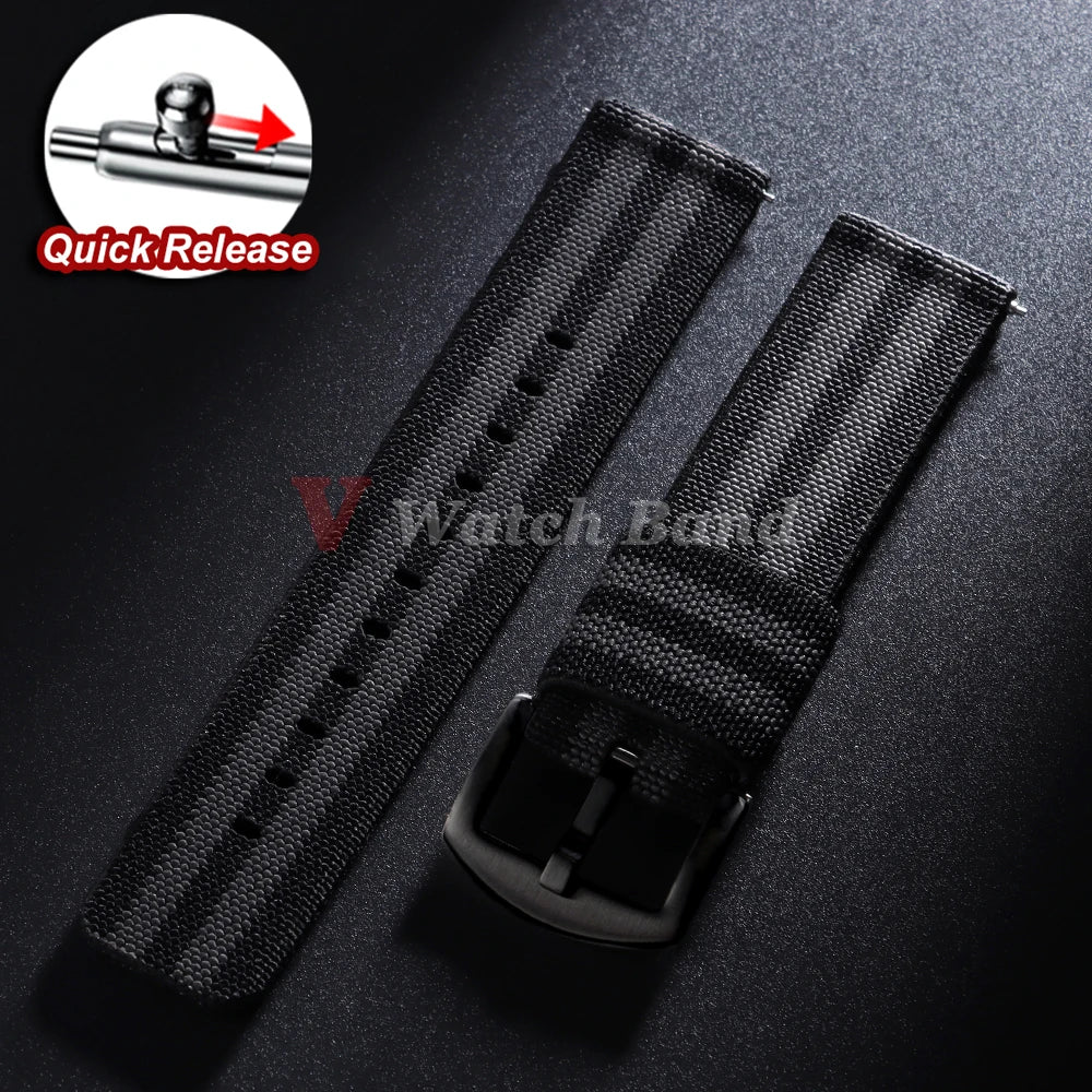 Elastic Strap Nylon Watch Band 20mm 22mm for Omega Army Woven for Seiko Wristband Quick Release Military Men's Sport Watch Band