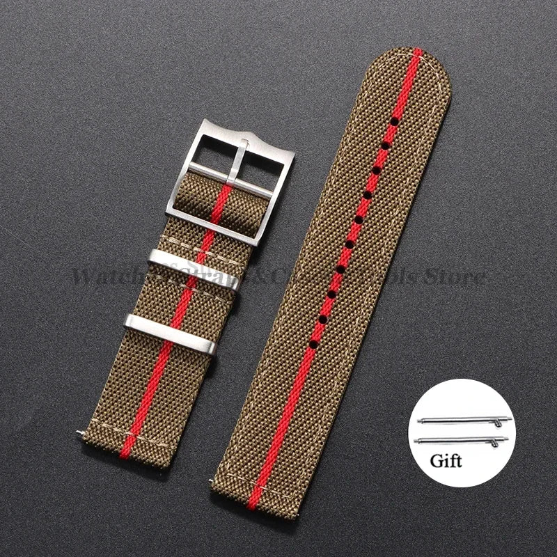 20mm 22mm Quick Release Nylon Watch Strap for Tudor Woven Canvas Fabric Band for Omega for Seiko for Military Men Women Bracelet