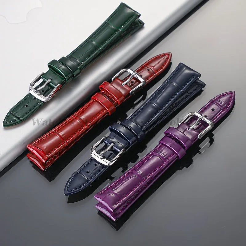 Leather Calfskin Strap Slub Pattern Watch Band 12/14/16/18/19/20/21/22mm for Seiko for Men Women Universal Watchband Accessories