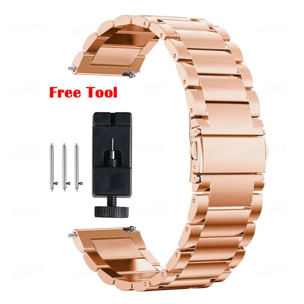 Stainless Strap for Samsung Galaxy Watch 3/4/5/6 Wristband Metal Bracelet for Huawei Watch GT2 Pro GT 2 46mm Smart Band Bracelet