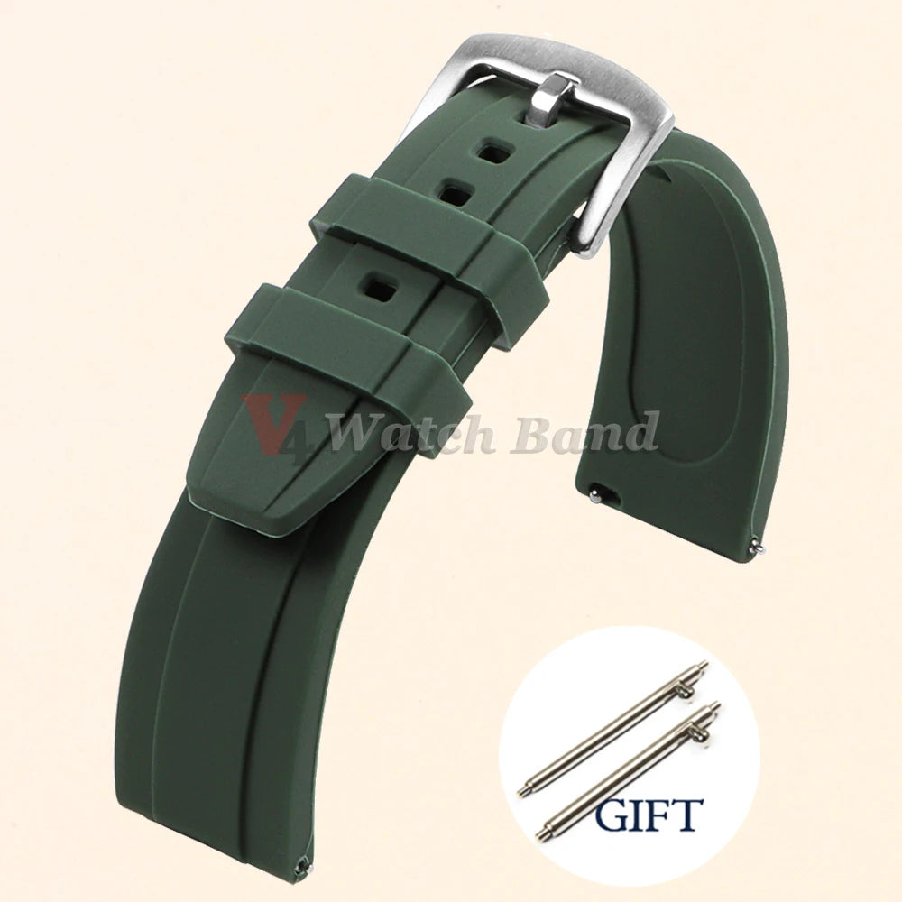 Universal Watrproof Rubber Strap for Rolex 20mm 22mm for Armani for Omega Wristbelt Sport Silicone Watch Band for Seiko Bracelet