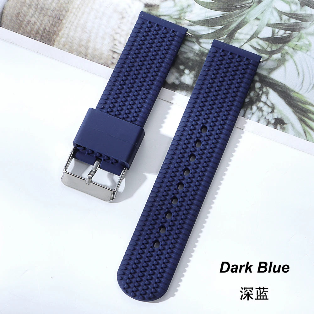 18mm 20mm 22mm 24mm Silicone Watch Band Quick Release Soft Rubber Strap for Seiko Bracelet for Rolex Sport Replacement Wristband