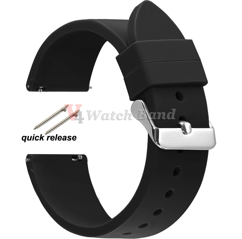 16mm 18mm 20mm 22mm Quick Release Silicone Strap for Samsung Galaxy Watch 3 4 5  for Huawei GT2/GT3 Smart Watch Bracelet