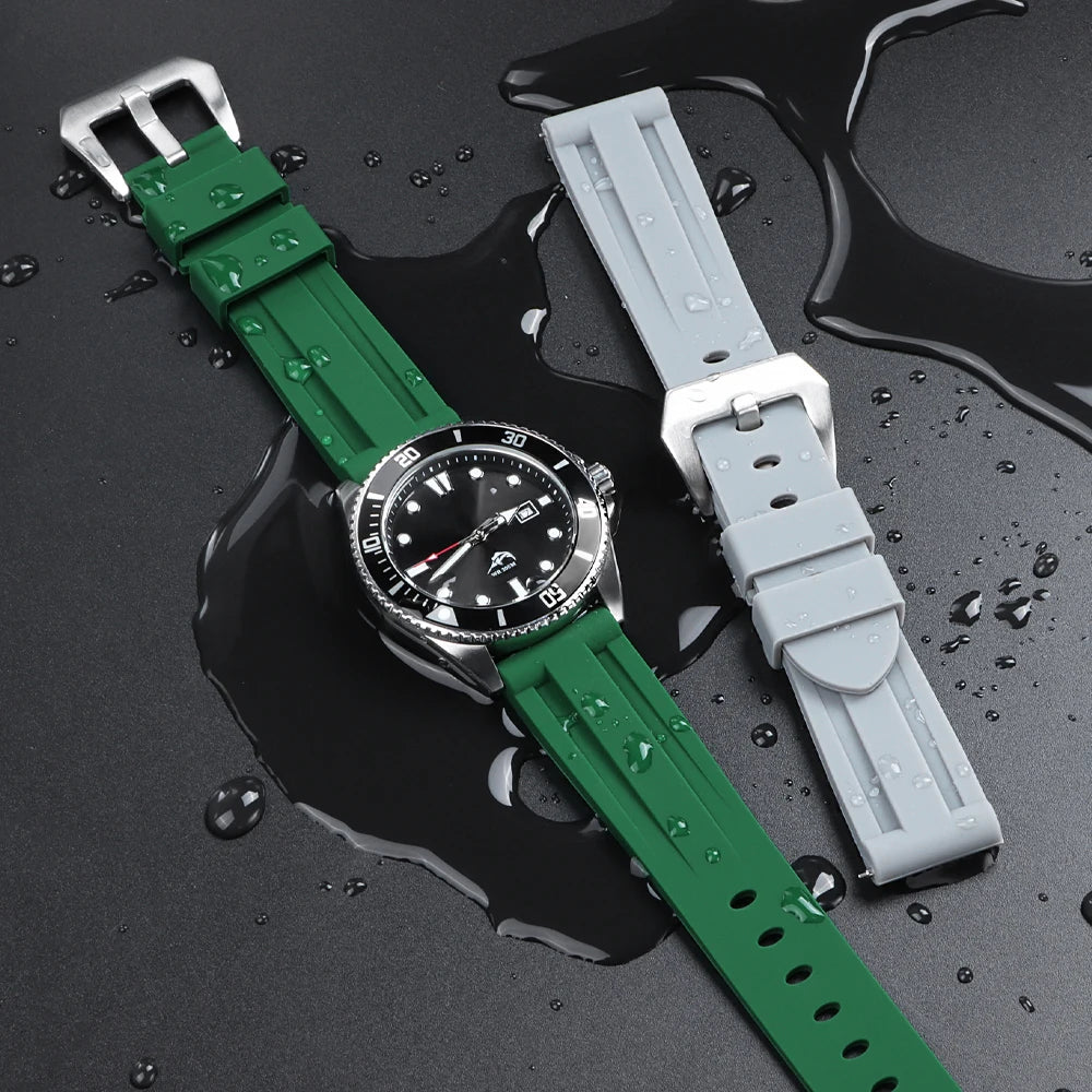 20 22mm Strap for Panerai PAM 24mm 26mm Watch Band for Omega for Seiko Quick Release Silicone Wristband for Casio Sport Bracelet