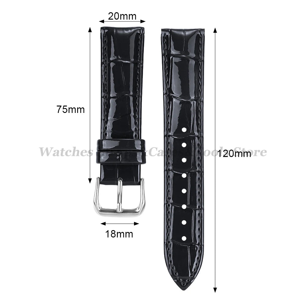 Leather Calfskin Strap Slub Pattern Watch Band 12/14/16/18/19/20/21/22mm for Seiko for Men Women Universal Watchband Accessories