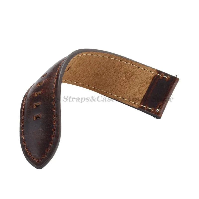 Quick Release Genuine Leather Watchband Strap 18mm 20mm 22mm 24mm 26mm for DW for Seiko Black Brown Wristband Men Women Bracelet