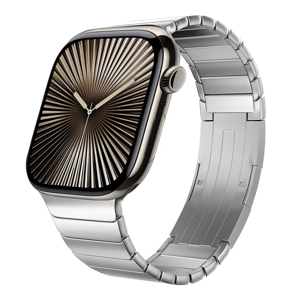 Titanium Metal Strap For Apple Watch Series 10 46mm Band Business Wristband For Iwatch Ultra 49mm Se3 2 1 42mm  44/45mm Bracelet