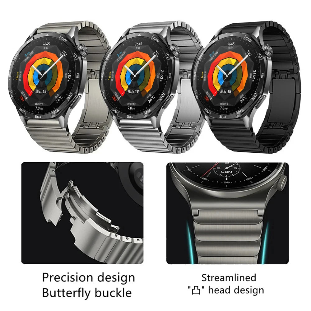 Metal Strap For Huawei Watch GT5pro 46mm Business Bracelet 22mm Wristband For Huawei Watch GT5 GT3 46mm Stainless Steel Band