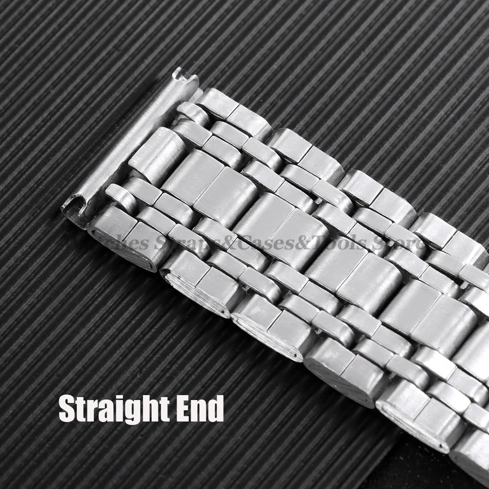 20mm 22mm Stainless Steel Watch Band for Seiko for Rolex Folding Buckle Men Women Bracelet Replacement Smartwatch Accessories