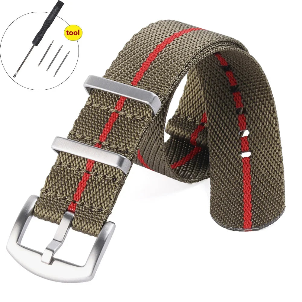 High Density Nylon Strap for Omega Seamaster 007 20mm 22mm Soft Nylon Bracelet for Seiko Military Watchband for Samsung Galaxy